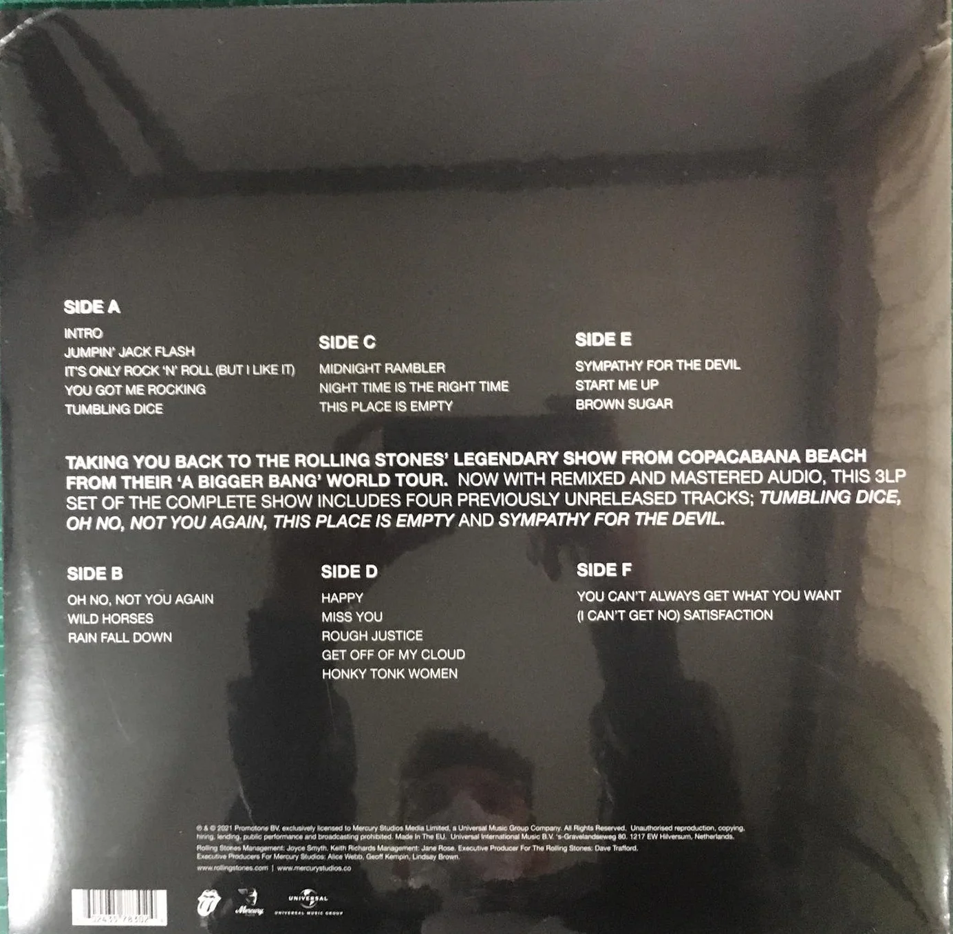 LP X3 The Rolling Stones – A Bigger Bang - Live On Copacabana Beach - Image 2