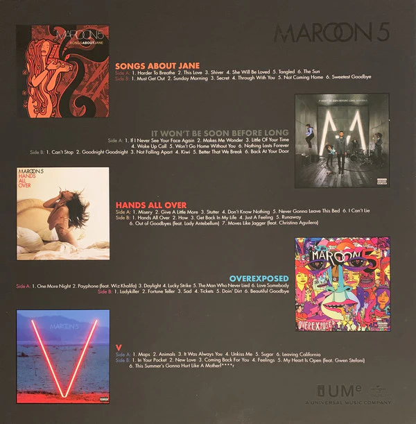 LP x5 Box Maroon 5 – The Studio Albums - Image 3