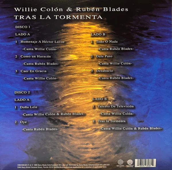 LPX2 Willie Colón & Rubén Blades – Tras La Tormenta - Image 2