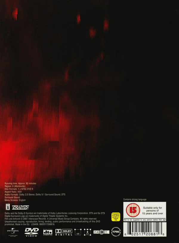 DVD Nine Inch Nails ‎– Live: Beside You In Time - Image 2