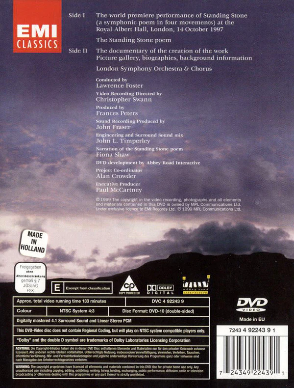 PAUL MCCARTNEY ‎– STANDING STONE / DVD - Image 2