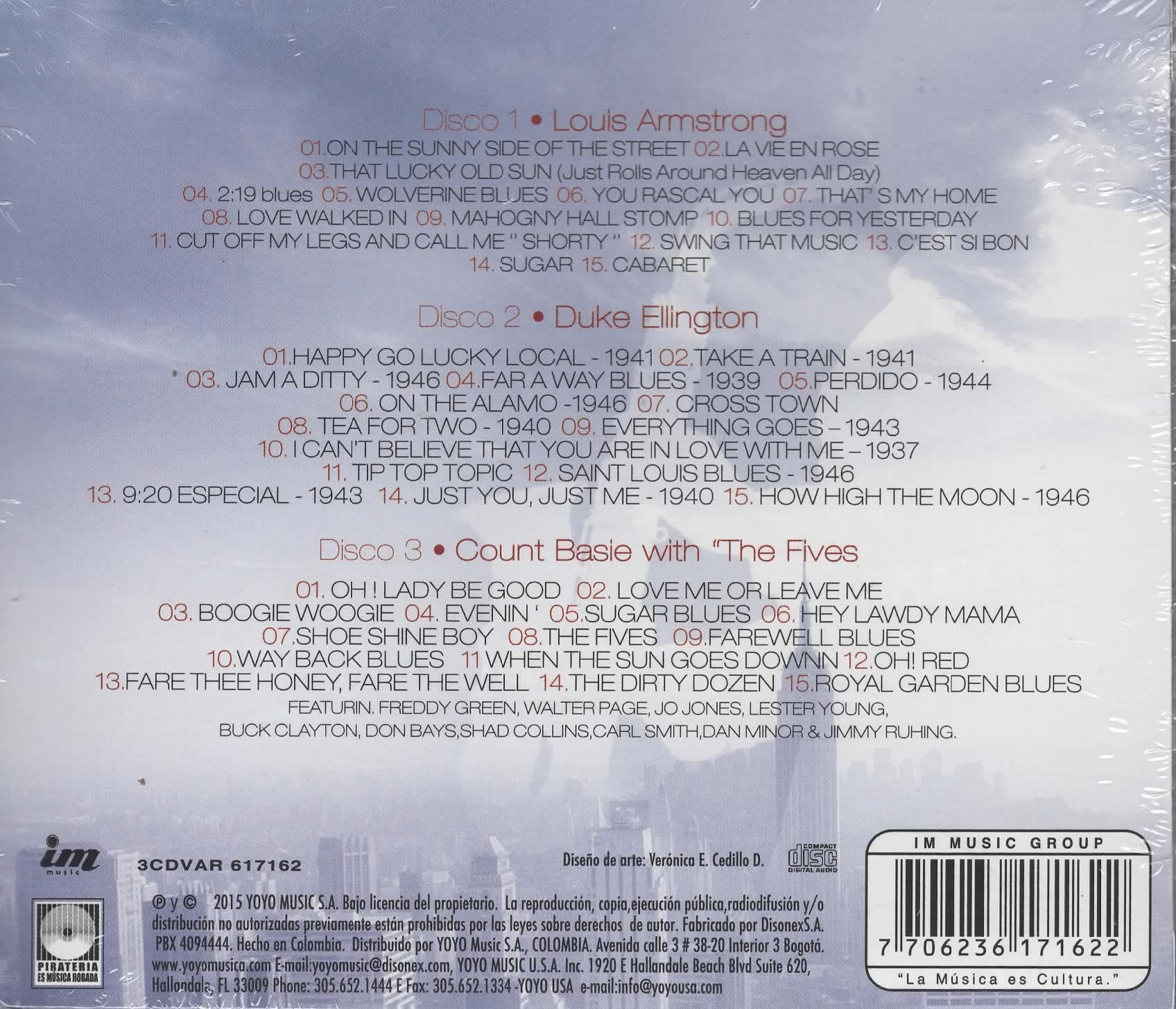 CD x 3 Solamente - Louis Armstrong, Duke Ellington, Count Basie with "The Fives" - Image 2