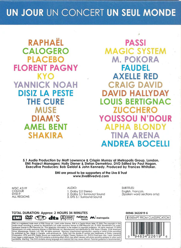 VARIOUS – LIVE 8 PARIS / DVD - Image 2